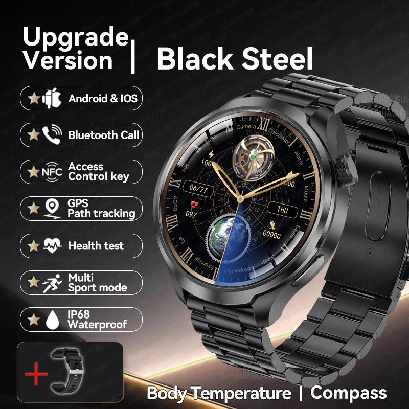 For HUAWEI GPS Outdoor fitness NFC Smart Watch Men 1.85 Inch AMOLED Screen  Bluetooth Call IP67 Waterproof Man SmartWatches 2025