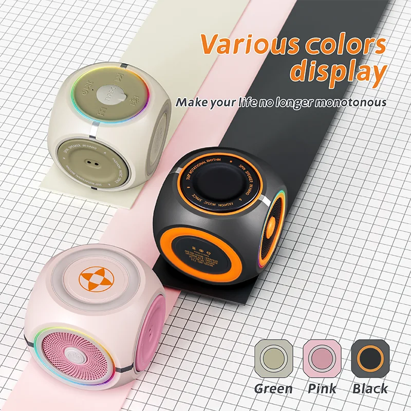 Portable  3D HIFI Stereo Wireless Speaker Fidget Spinner Mini Speakers Audio Player Speaker Outdoor  Funny