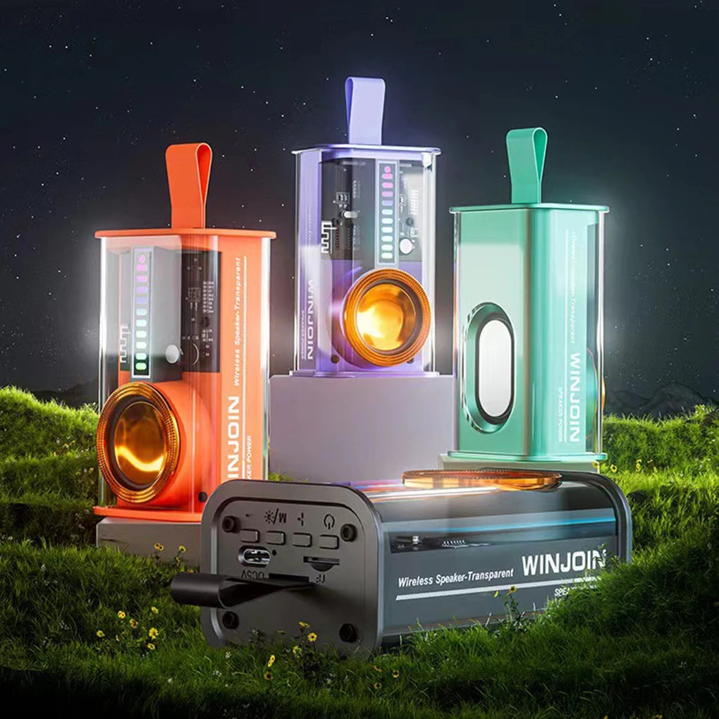 Wireless Mecha Speakers Shake K07Pro Bass Transparent BT Stereo Surround Speakers Audio Player Loudspeaker Sound Box