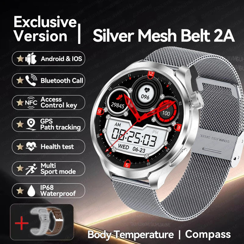 For HUAWEI GPS Outdoor fitness NFC Smart Watch Men 1.85 Inch AMOLED Screen  Bluetooth Call IP67 Waterproof Man SmartWatches 2025