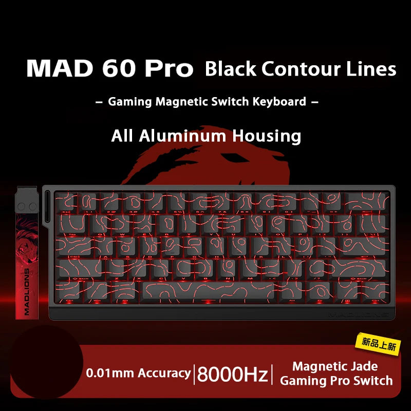 MADLIONS MAD 60/68 HE Mechanical Keyboard Magnetic Switch Rapid Trigger 8K RGB Gaming Keyboard Valorant Gamer PC Accessories