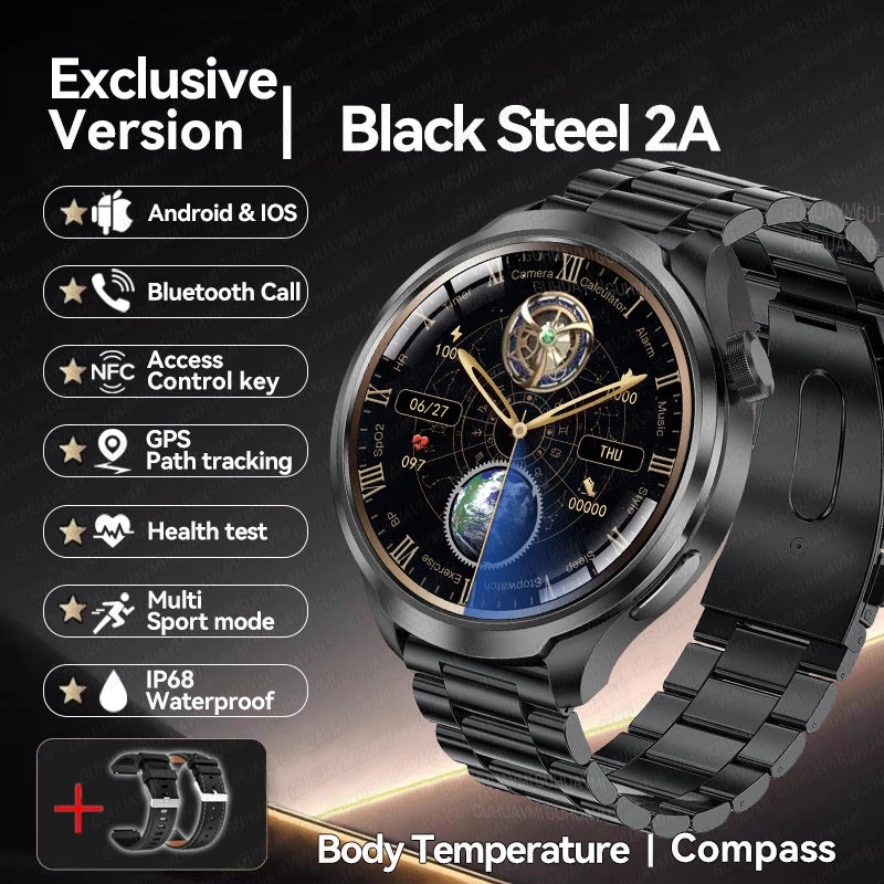 For HUAWEI GPS Outdoor fitness NFC Smart Watch Men 1.85 Inch AMOLED Screen  Bluetooth Call IP67 Waterproof Man SmartWatches 2025