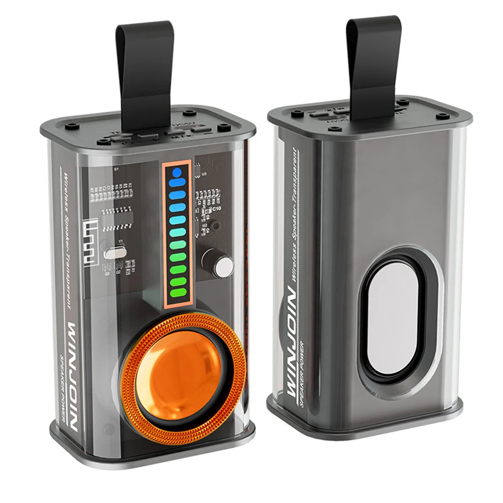 Wireless Mecha Speakers Shake K07Pro Bass Transparent BT Stereo Surround Speakers Audio Player Loudspeaker Sound Box