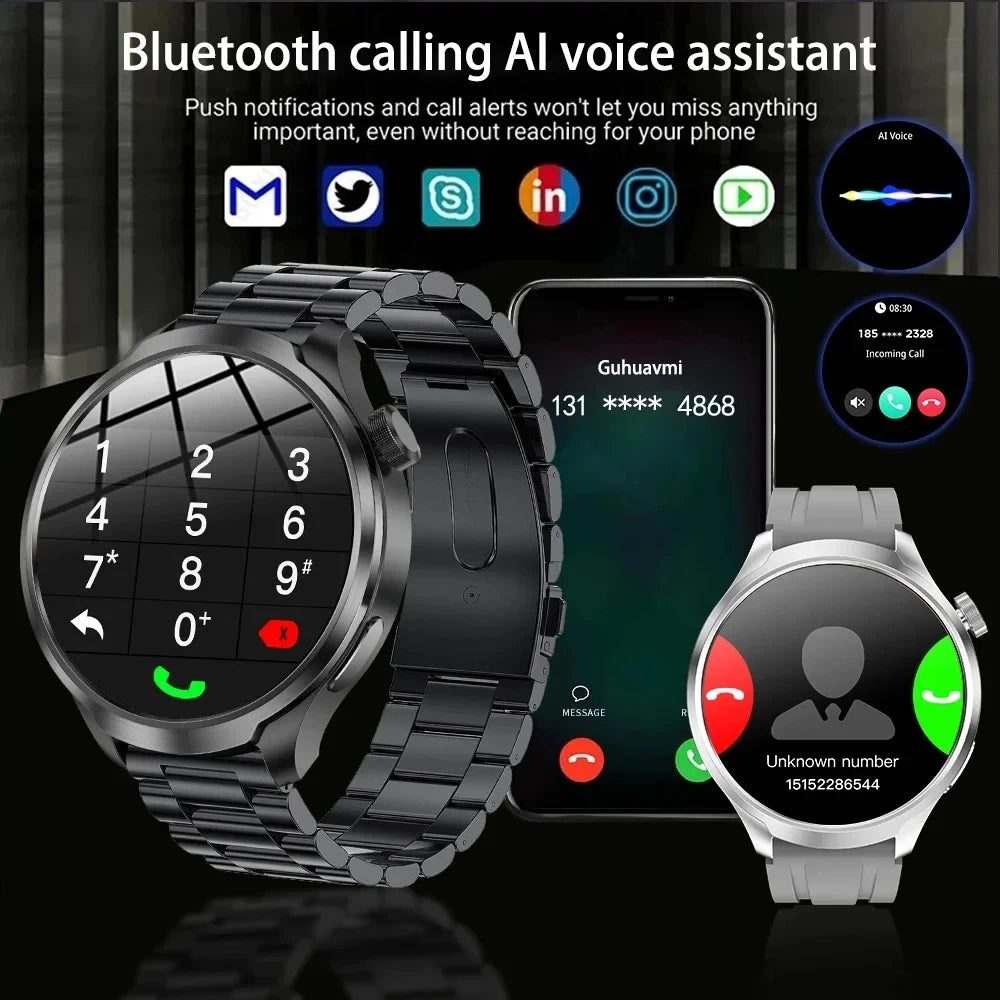 For HUAWEI GPS Outdoor fitness NFC Smart Watch Men 1.85 Inch AMOLED Screen  Bluetooth Call IP67 Waterproof Man SmartWatches 2025