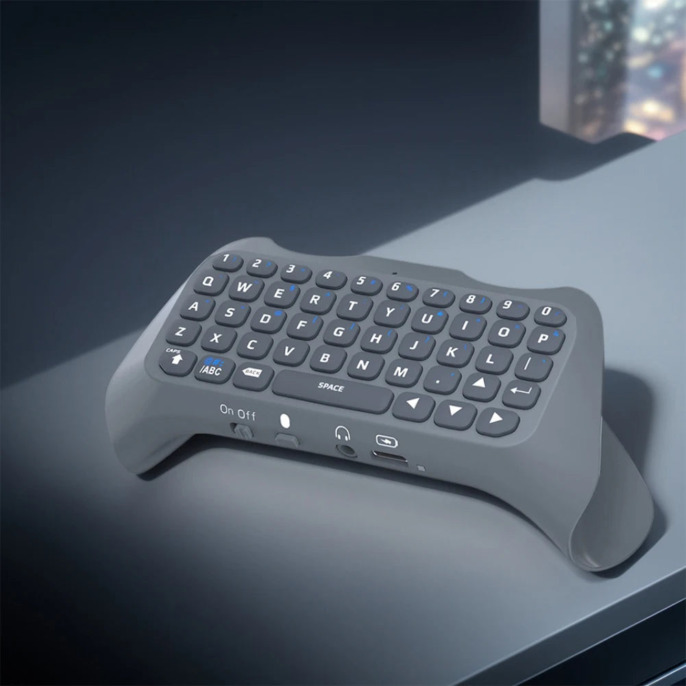 Wireless Controller Keyboard Bluetooth-Compatible 3.0 Controller Chat Pad 3.5mm Gaming Handle Keyboard for PS5 Gamepad