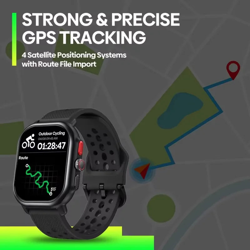 Bluetooth-compatible Smartwatch Answer/Make Calls 2.15in AMOLED Display Fitness Watch Built-in GPS & Route Import for Women Men