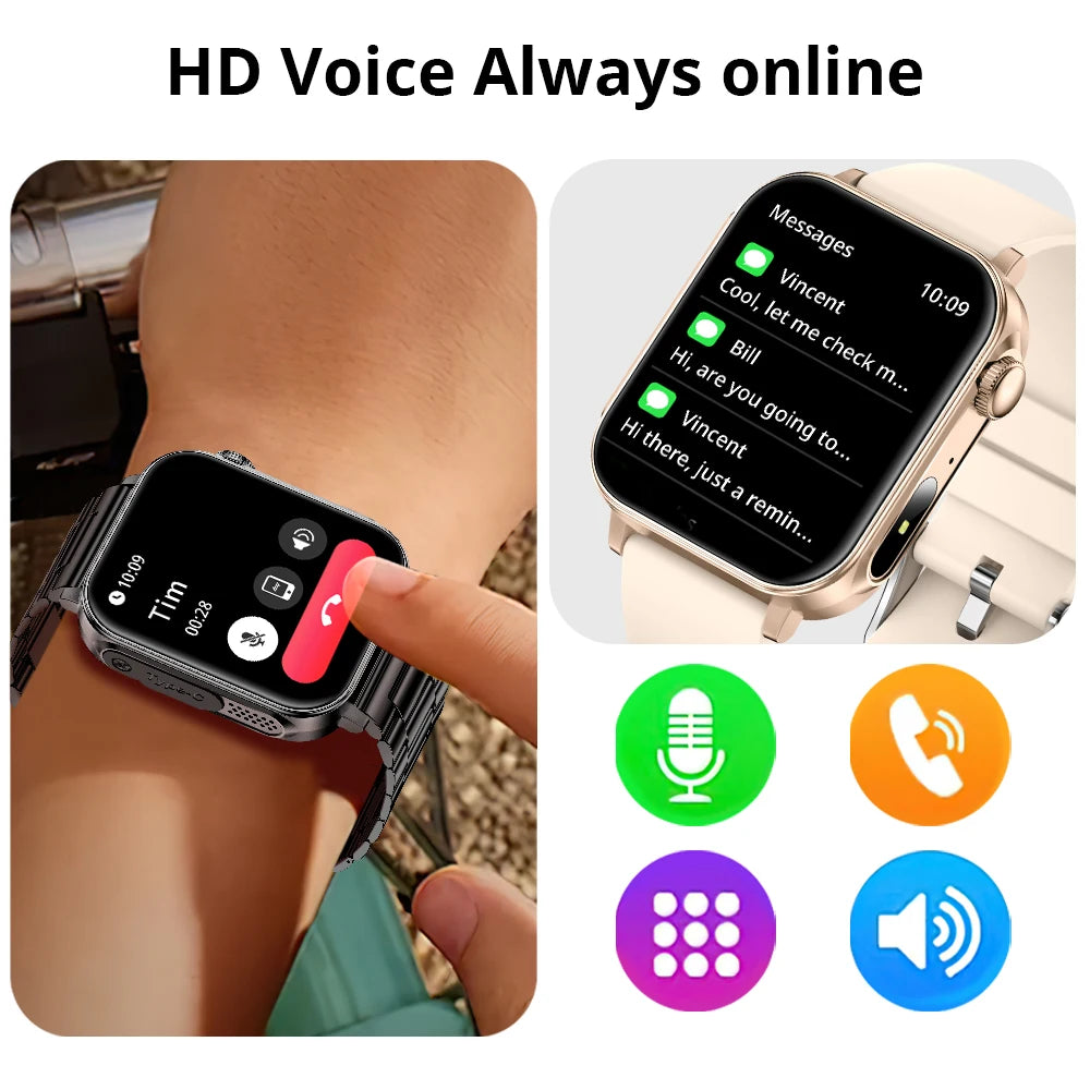 COLMI P80 Type-c Smartwatch Men Women Health Manager Bluetooth Call IP67 Waterproof Flashlight Smart Watch For Xiaomi iOS Phone