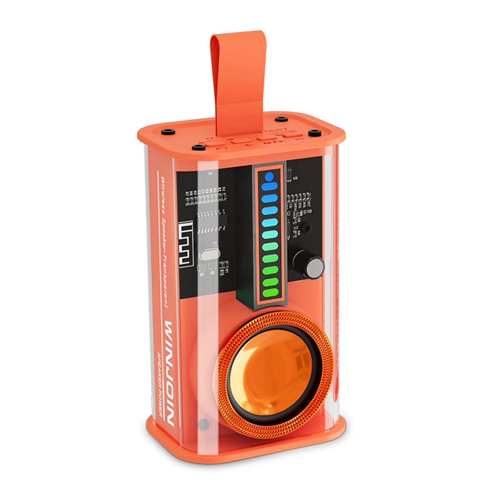 Wireless Mecha Speakers Shake K07Pro Bass Transparent BT Stereo Surround Speakers Audio Player Loudspeaker Sound Box