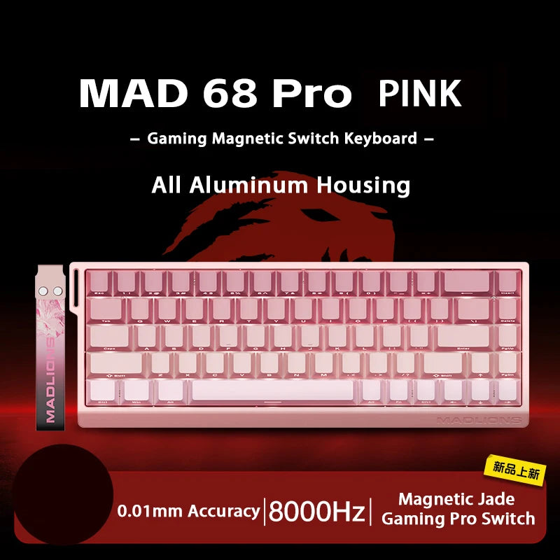 MADLIONS MAD 60/68 HE Mechanical Keyboard Magnetic Switch Rapid Trigger 8K RGB Gaming Keyboard Valorant Gamer PC Accessories